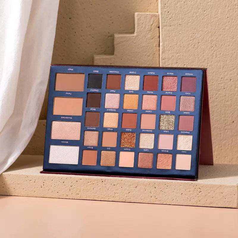 68 Color Waterproof Eyeshadow Palette with Highlighter Blush & Contour