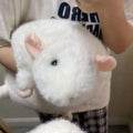 Cute Plush Rat Doll with Flower Branch - Oversized Animal Toy for Kids & Adults