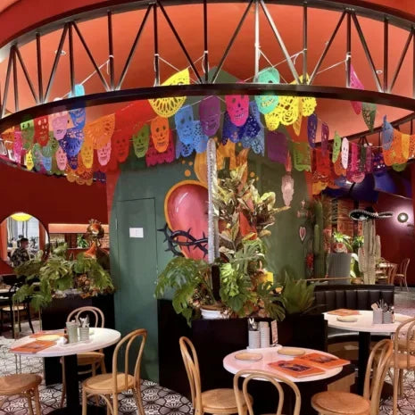 Mexican Theme Party Banner Felt Flags for Day of The Dead & Birthday Decor