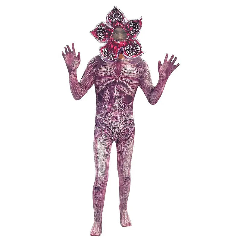 Kids Demogorgon Cosplay Bodysuit with Mask and Headwear - Halloween Carnival Costume