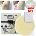 Brightening Goat Milk Silk Protein Handmade Soap with Foam Net - Oil Control, Acne & Blackhead Removal, Nourishing Skin, 50g/100g