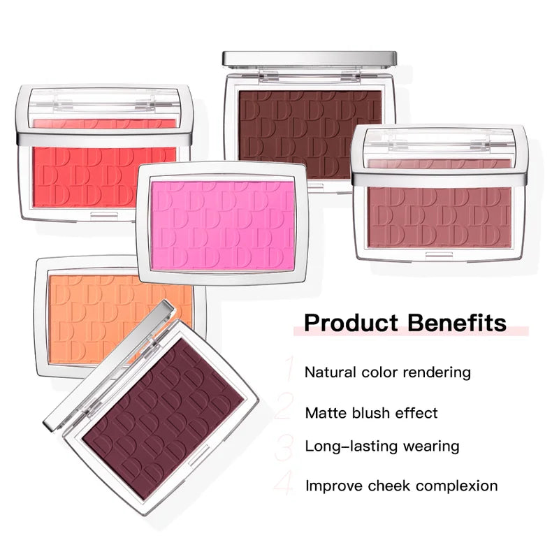 Matte Embossed Blush Palette - Long Lasting High Pigment Multi-Purpose Makeup Set