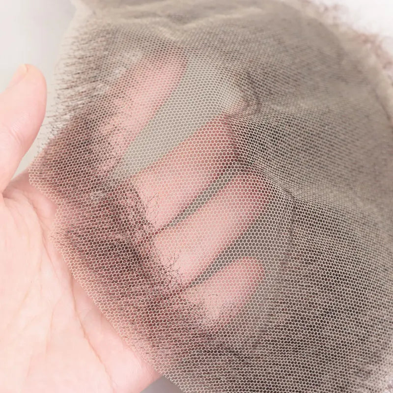 Realistic Fake Beard for Men - Brown Curly Facial Hair with Lace Edge