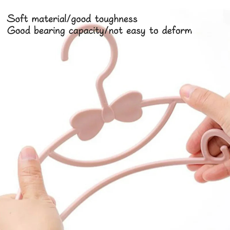 Baby Clothes Hangers 10-Pack Kids Wardrobe Display Clips Non-Toxic Plastic