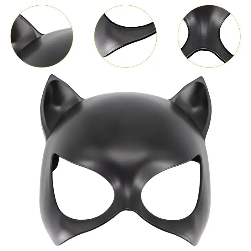 Cat Mask Props for Halloween Costume Party Role Play, Lightweight & Comfortable