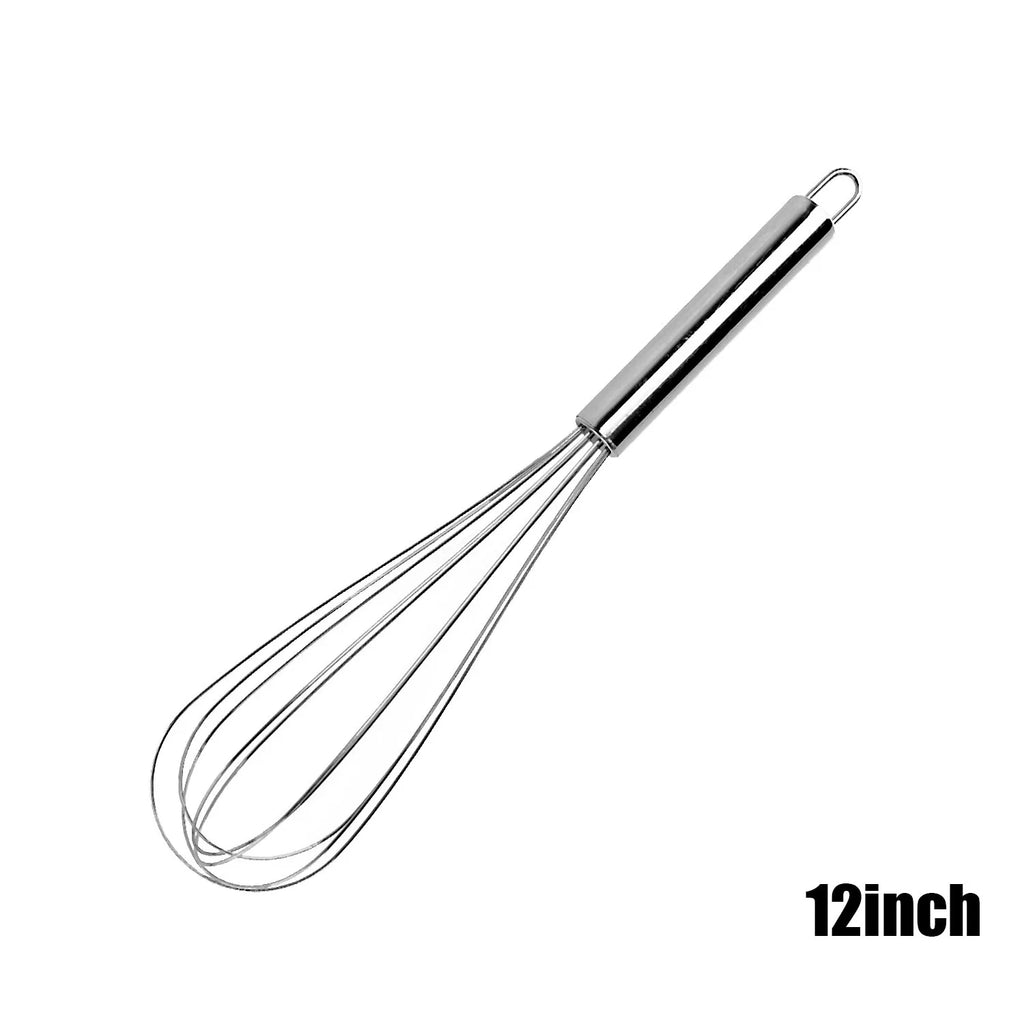 Stainless Steel Whisk Set for Cooking & Baking - Non-Stick Safe Kitchen Utensils