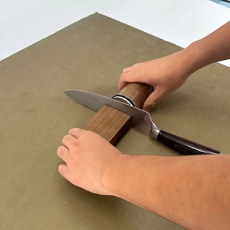 Knife Sharpener Kit with Magnetic Holder & Diamond Stone - 15° & 20° Angles