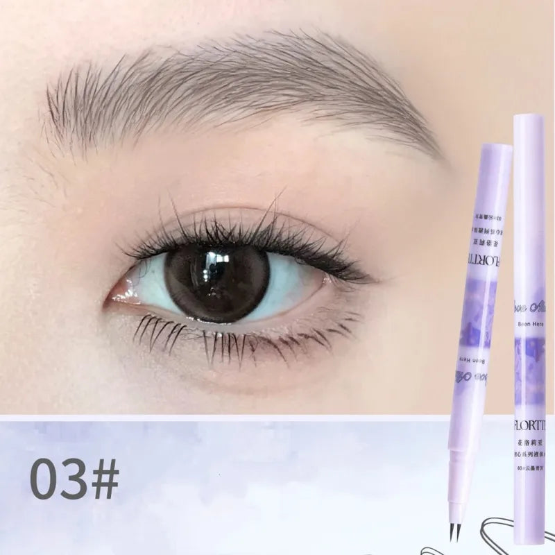Waterproof Liquid Eyebrow & Eyeliner Pen - Ultra-Fine, Quick Drying Makeup Tool