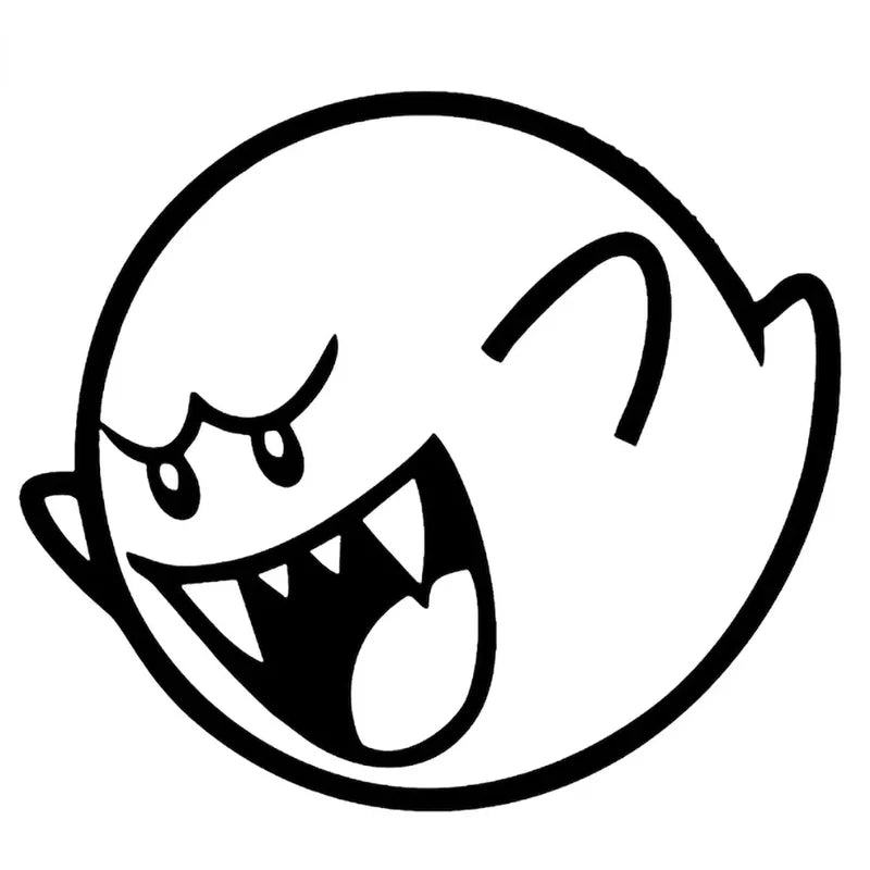 Halloween Horror Grimace Vinyl Car Decals - Waterproof Silhouette Stickers, 15cm
