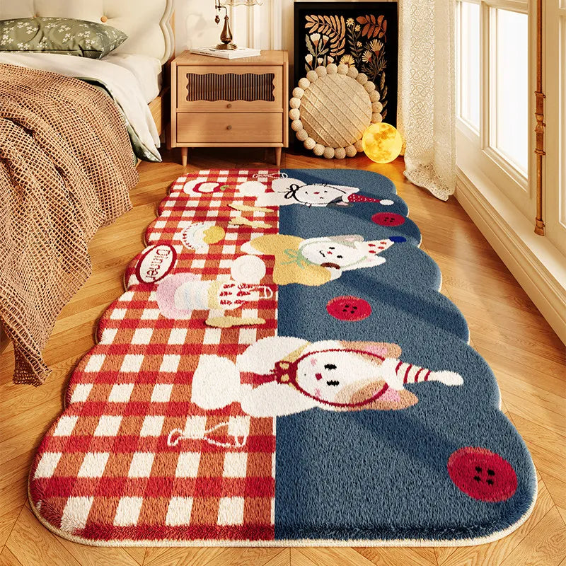 Maillard Cartoon Style Rug - Soft Non-Slip Home Decor for Bedroom & Living Room