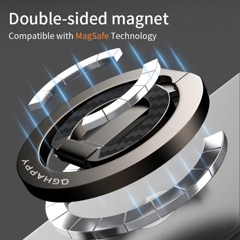 MagSafe Double-Sided Magnetic Phone Ring Holder & Stand for Smartphones
