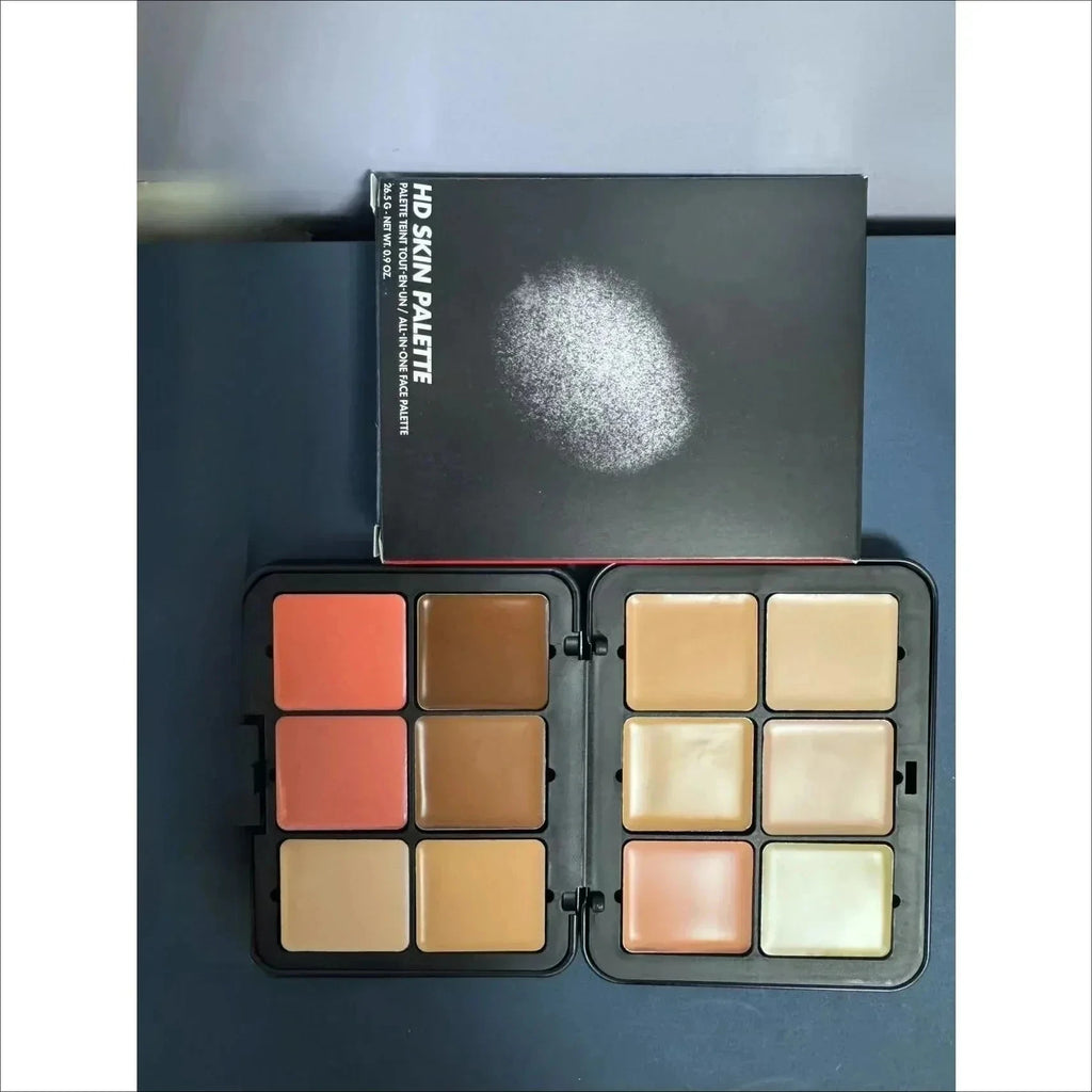12-Color Makeup Face Palette - Foundation, Blush & Concealer Essentials