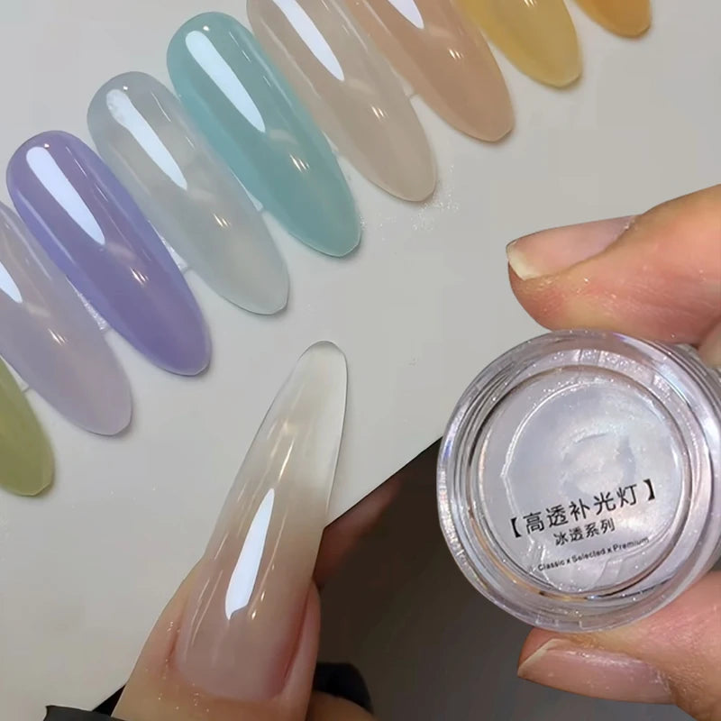 Mirror Bright Plating Aurora Glitter Powder for Nails - Highlight & Shimmer Dust