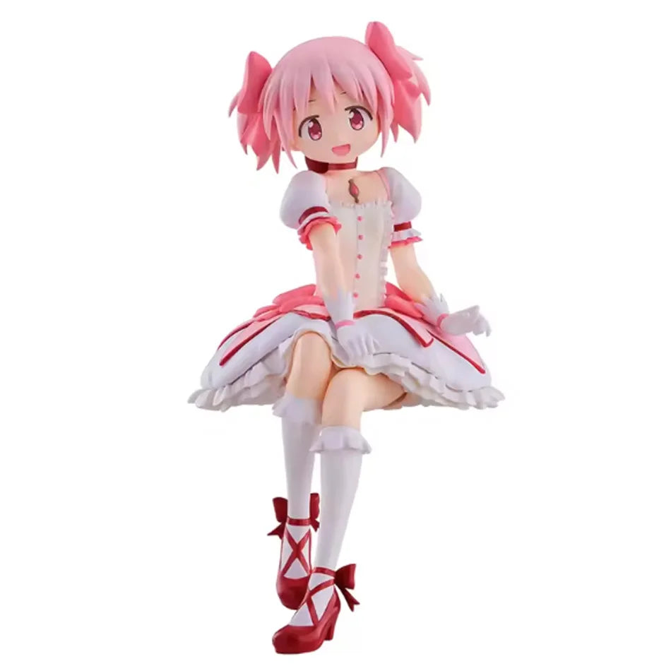 Anime Character Figurines Set - Madoka Kaname, Sayaka, Homura, Mami, Kyouko - PVC Collectible Figures, Multiple Colors