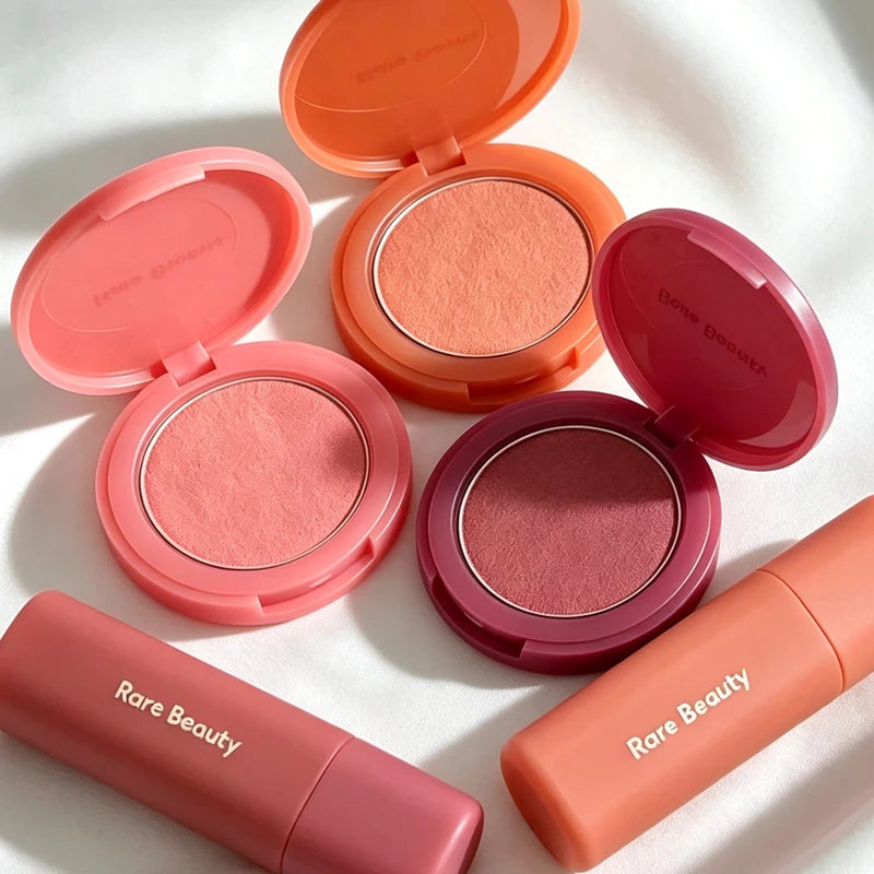 Matte Blush & Lip Balm Set - Cream-to-Powder Natural Makeup Moisturizing