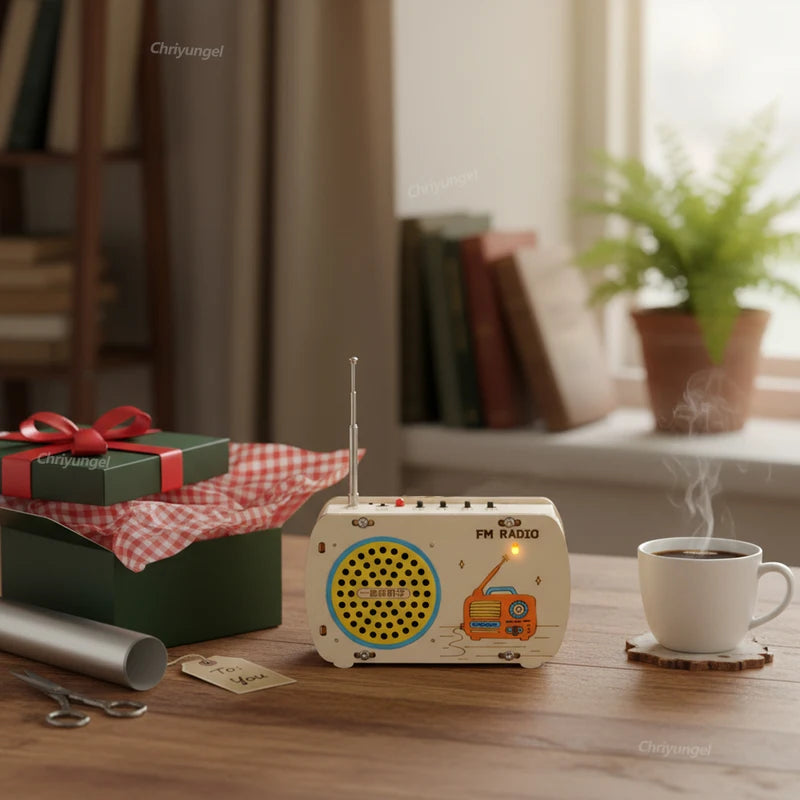 DIY Wooden Radio Kit Educational STEM Building Toy for Kids & Teens