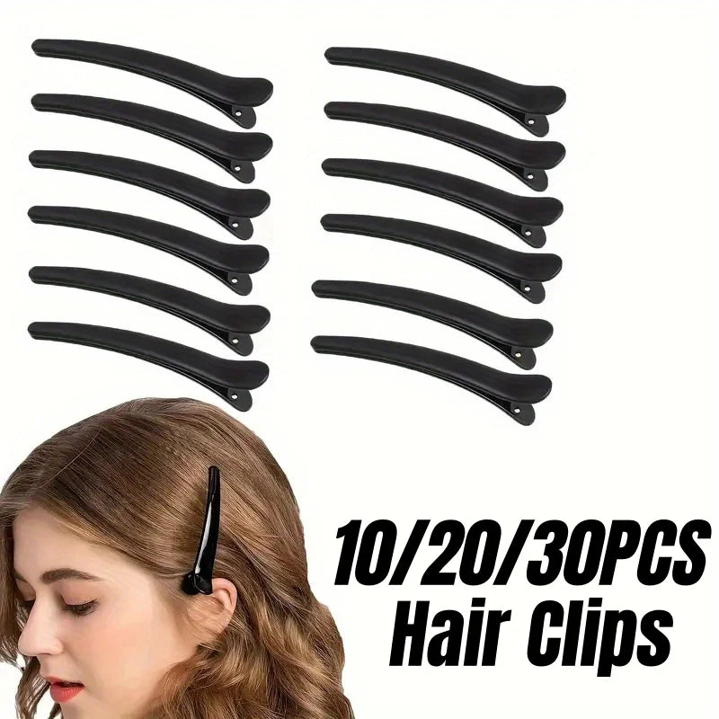 Plastic Hair Clips Set - Large Fish Beak & Duck Beak Style Hairpins, Durable & Elastic, 8cm