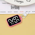 LED Keychain Pocket Watch Digital Display Electronic Timepiece for Kids & Students