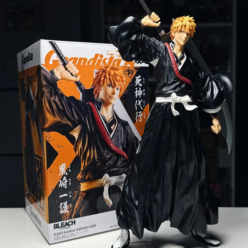 Anime Bleach Action Figures - Kuchiki Byakuya & Kurosaki Ichigo PVC Model Set