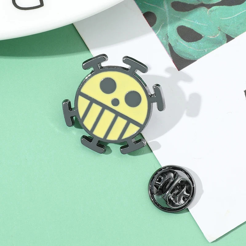 Anime Monkey D. Luffy Skull Brooch - One Piece Enamel Lapel Pin for Fans