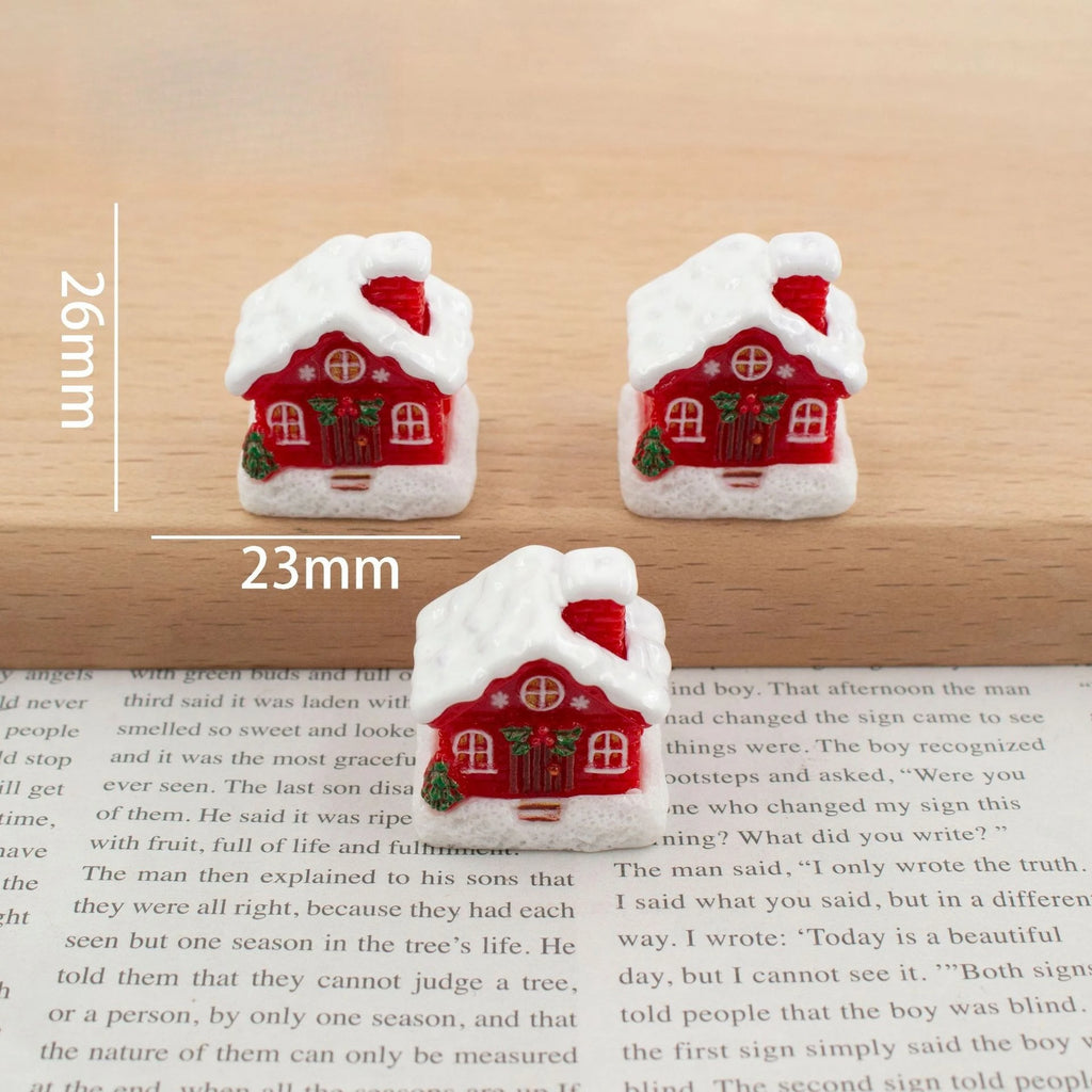 3pcs Christmas Resin Decor Indoor Holiday Centerpiece Multi-Functional Ornament