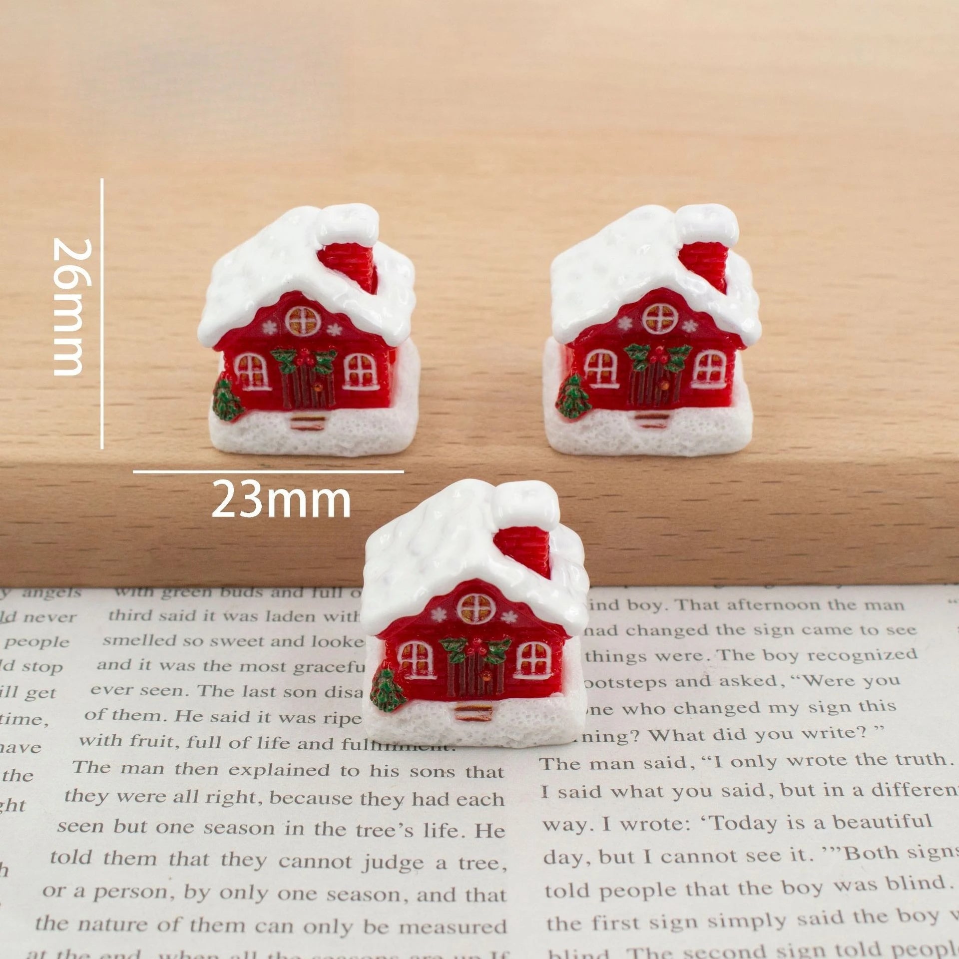 3pcs Christmas Resin Decor Indoor Holiday Centerpiece Multi-Functional Ornament