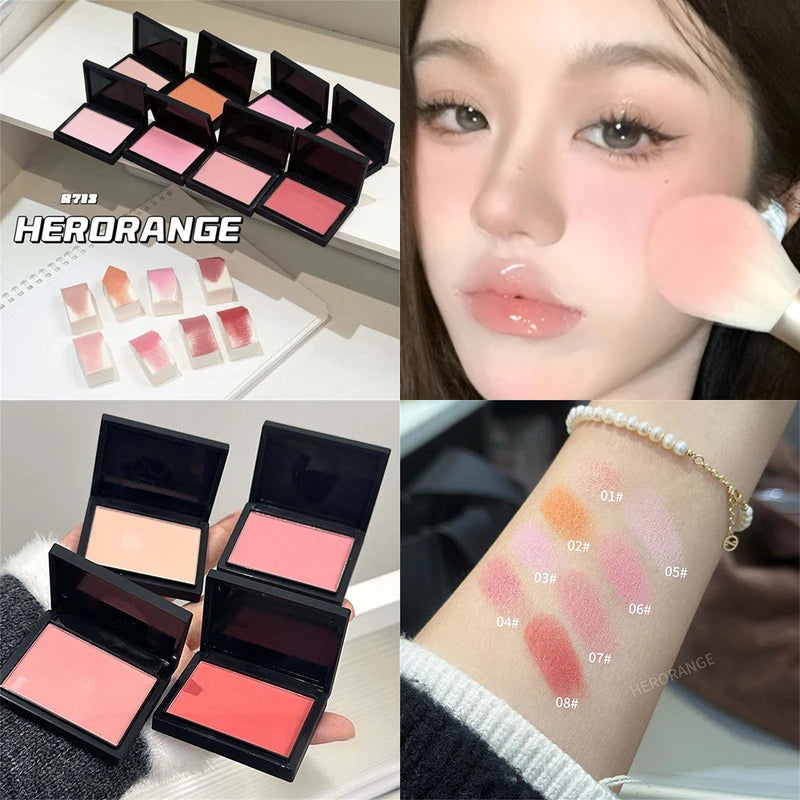 Matte Cheek Blush Powder - Natural Single Color Face Contouring Makeup