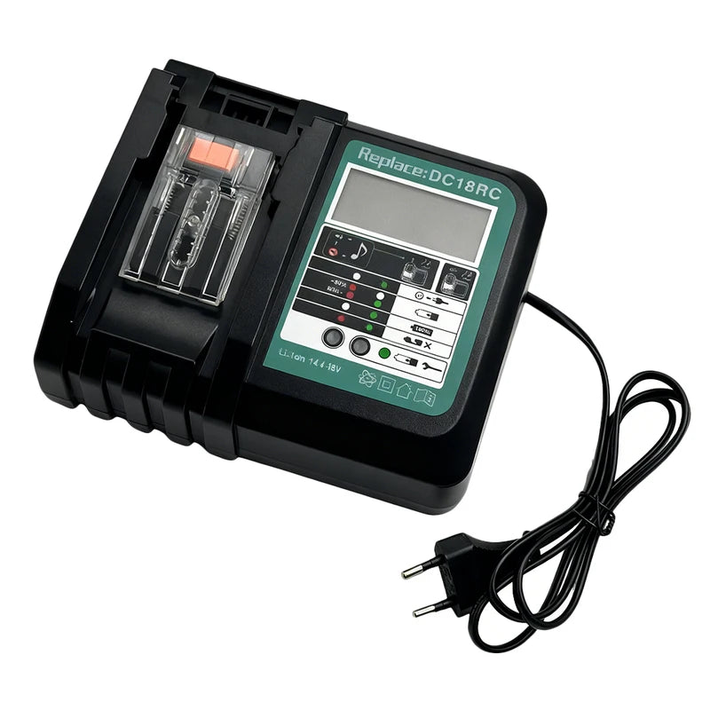 Battery Charger for Makita 14.4V-18V Li-ion Power Tools with LED Display