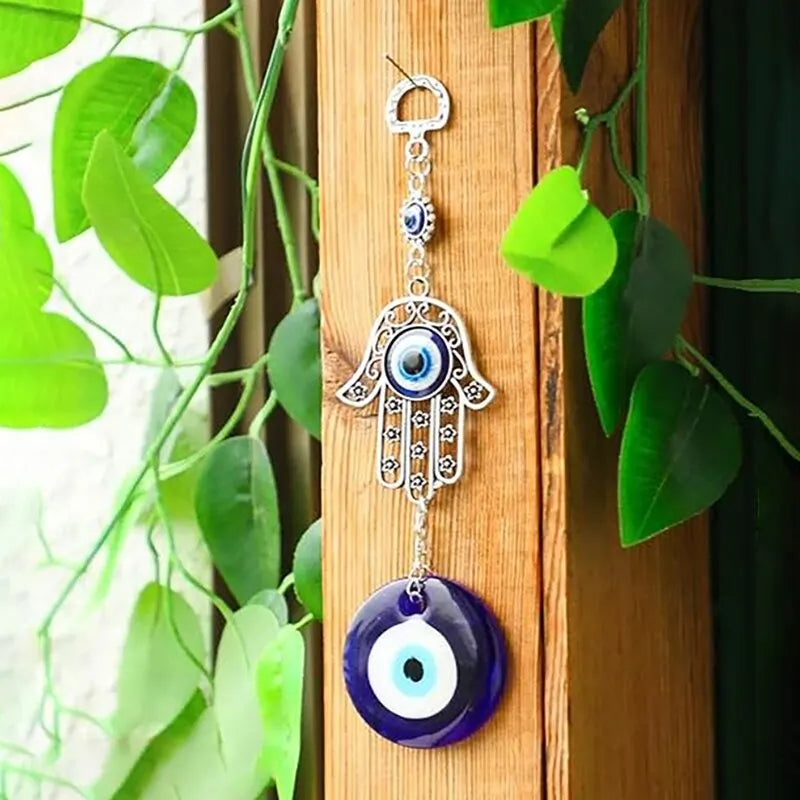 Alloy Palm and Devil's Eye Charm for Car, Home, Garden Decor – Lightweight & Durable