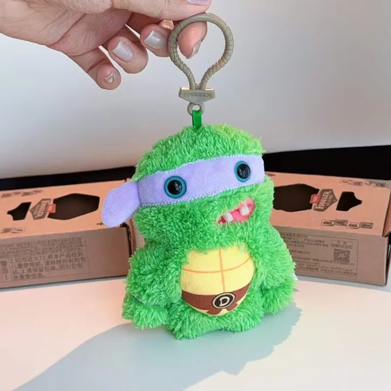 Plush Monster Keychain Toy - Teenage Mutant Ninja Turtles Cartoon Doll, 12cm