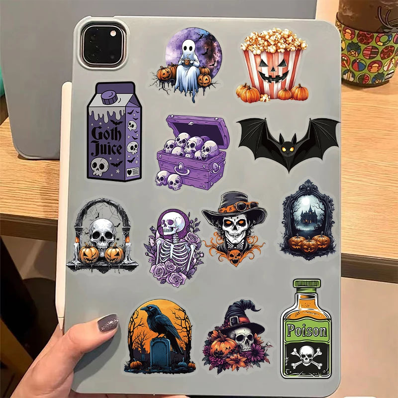 Halloween Pet Stickers 50 Pack Waterproof Graffiti Luggage Notebook Phone Case Decor