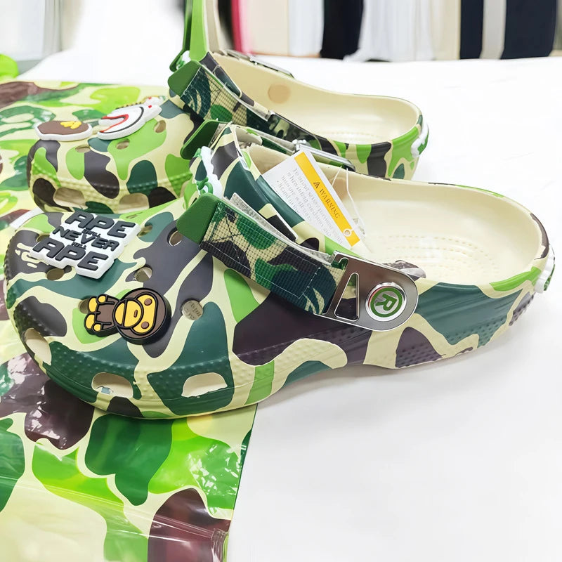 Camouflage Style Casual Sandals for Men & Women - Outdoor Beach Flip Flops