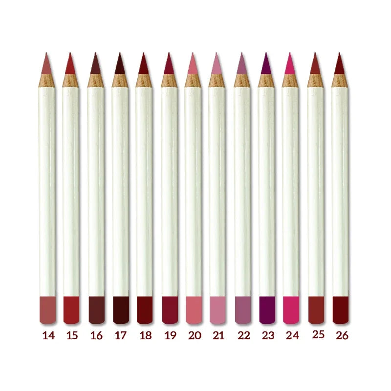 Matte Waterproof Lip & Eyebrow Pencil Set - Vegan, Multi-Color Makeup Kit