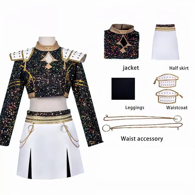 Halloween Cosplay Stage Performance Outfit with Wig - Role Play Suit