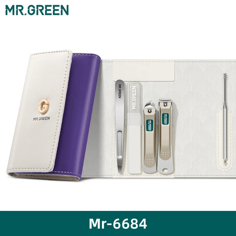 Portable Manicure Set with Stainless Steel Nail Clippers & Tweezers - Travel Kit