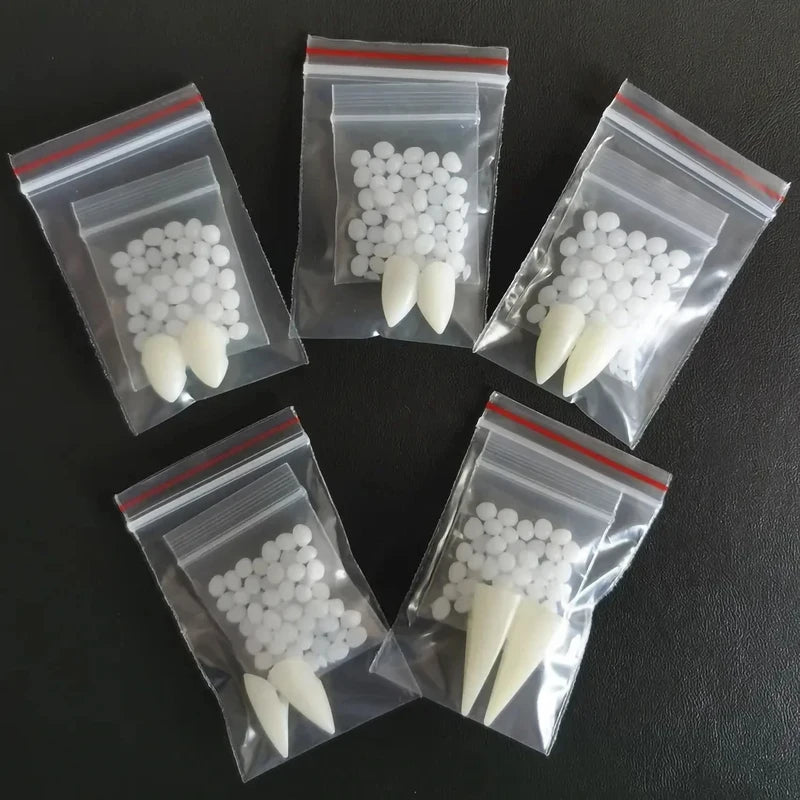 Resin Vampire Fangs Halloween Props - DIY Teeth for Cosplay and Party