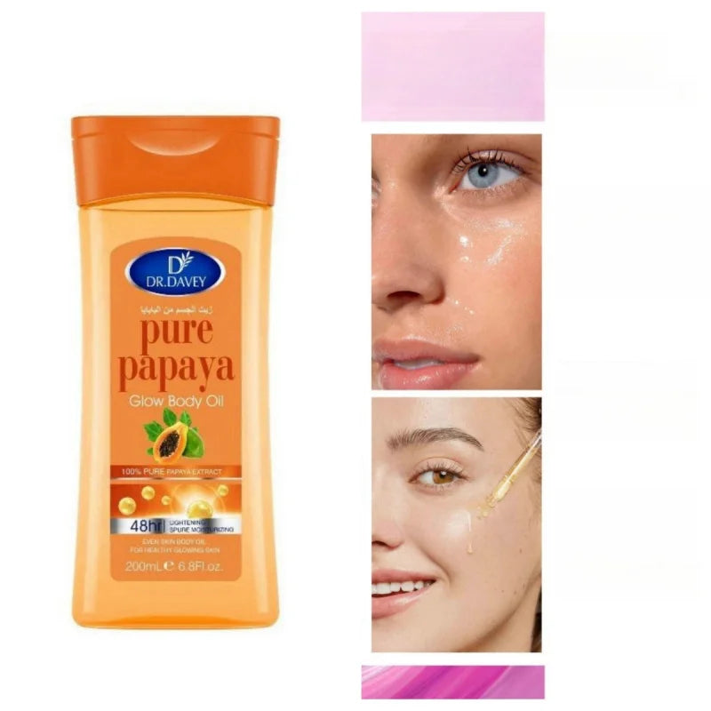 Papaya Body Oil for Skin Glow and Massage - Natural Essential Oil Blend
