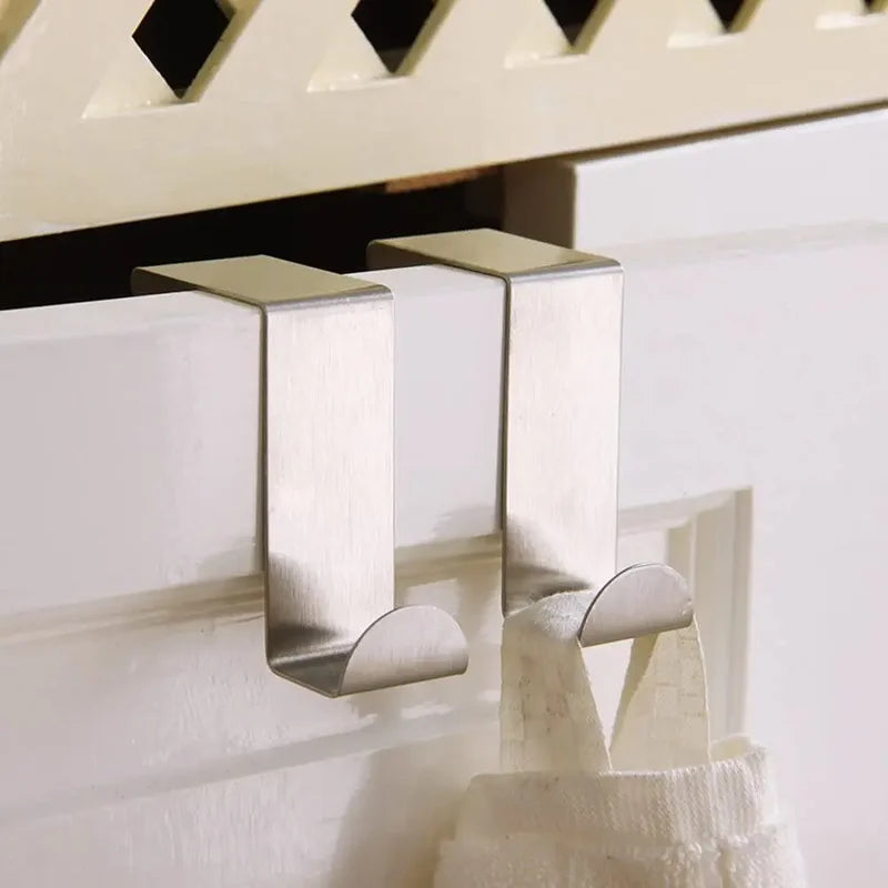 Stainless Steel Over-the-Door Drawer Hooks 2-20Pcs Kitchen & Office Organizer