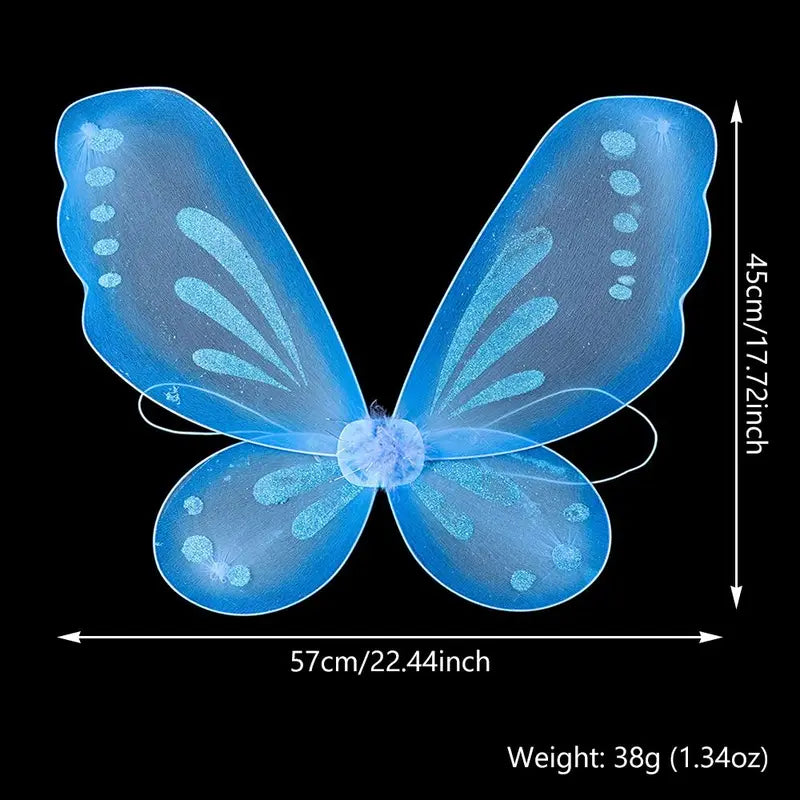 Kids Fairy Wings Butterfly Costume Accessories for Halloween & Parties