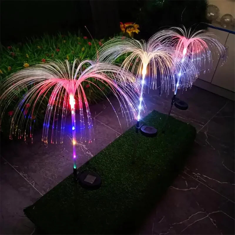 Solar Jellyfish Garden Lamp Waterproof Outdoor Pathway Lawn Decoration Lighting