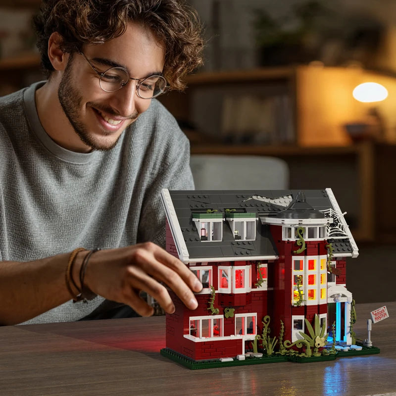 Haunted House Building Set with Lighting - Horror Movie Brick Toy for Adults