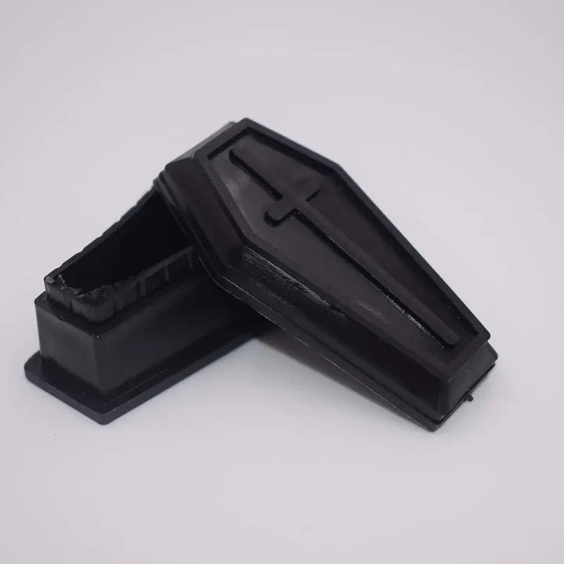 Halloween Mini Coffin Box Decoration - Black, Purple, Yellow Variants, 7cm