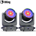 220W RGBW LED Moving Head Stage Lights with Zoom & Light Strip for DJ KTV Party
