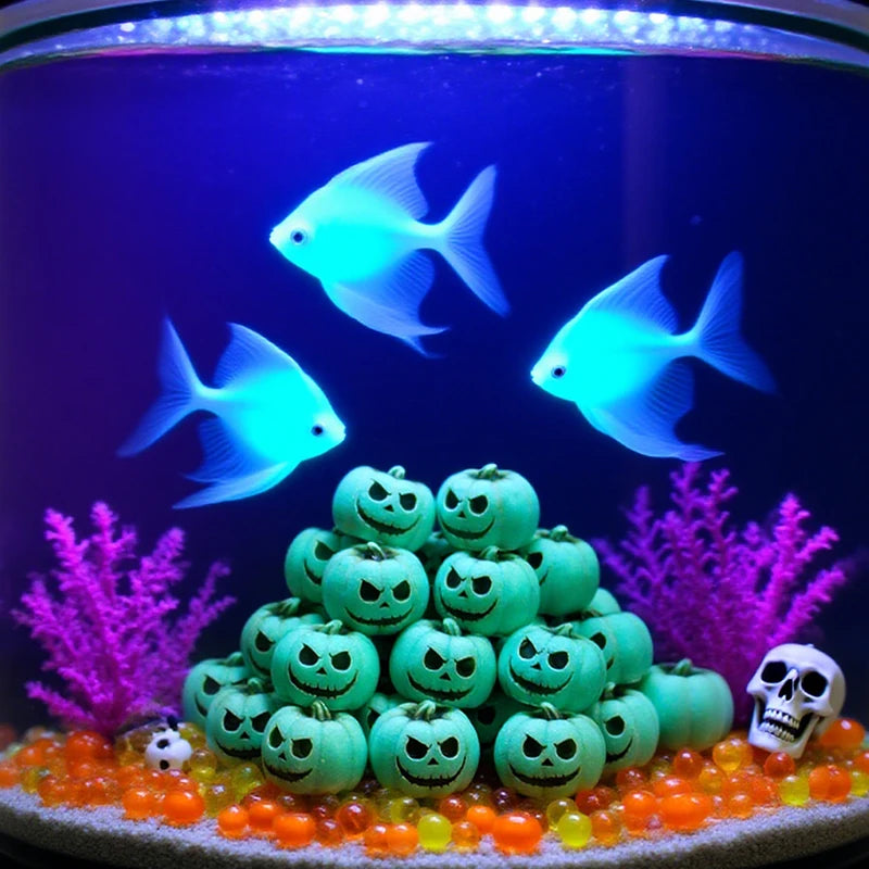 20-Pack Green Smiling Pumpkin Halloween Decorations - Novelty Gag Gifts