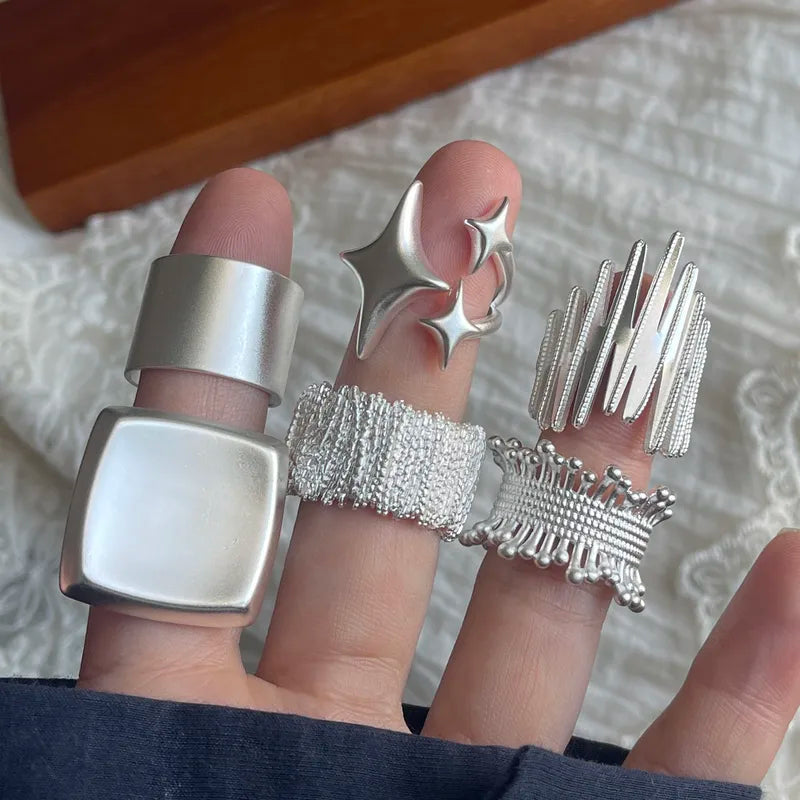 Adjustable Geometric Sterling Silver Rings for Women - Sparkling Fine Jewelry
