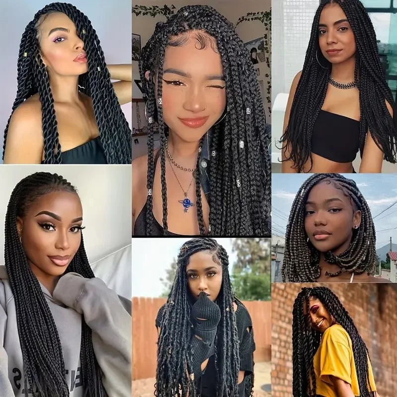 Multicolor Wool Hair Extension Rolls for Crochet Braids and Twist Styles - 70G/Roll