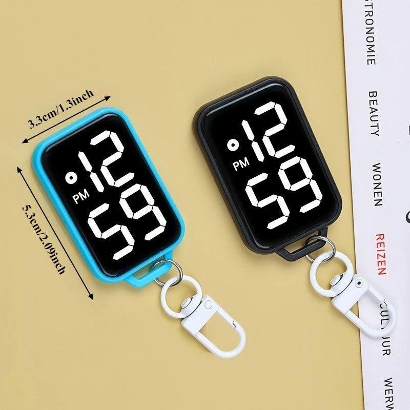 Digital Electronic Watch Keychain - Touch Display Luminous Pendant