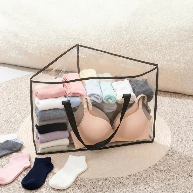 Clothes Hanger Storage Bag Organizer Space Saver with Handles - Triangle & Square Varieties