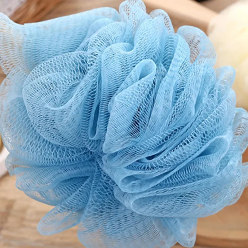 Wooden Handle Bath Brush with Soft Mesh Back Scrubber for Exfoliating & Body Cleaning