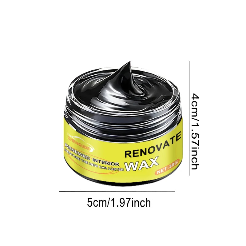 Car Wax Paste with Nano Coating for Interior, Dashboard & Tires - Universal